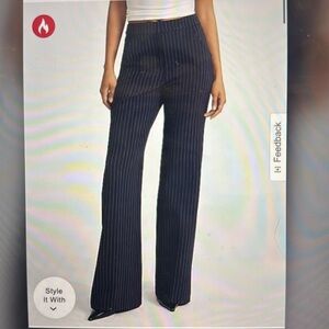 Express Navy Pinstripe Trousers